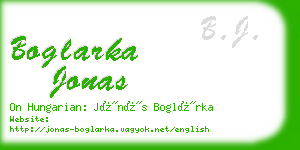 boglarka jonas business card
